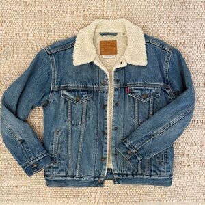 Levi's Classic Blue Jacket with Sherpa Collar